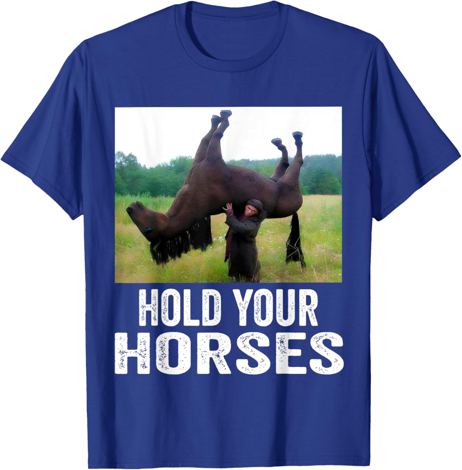 Hold Your Horses Funny Horse Meme T-Shirt for Men and Women - 20