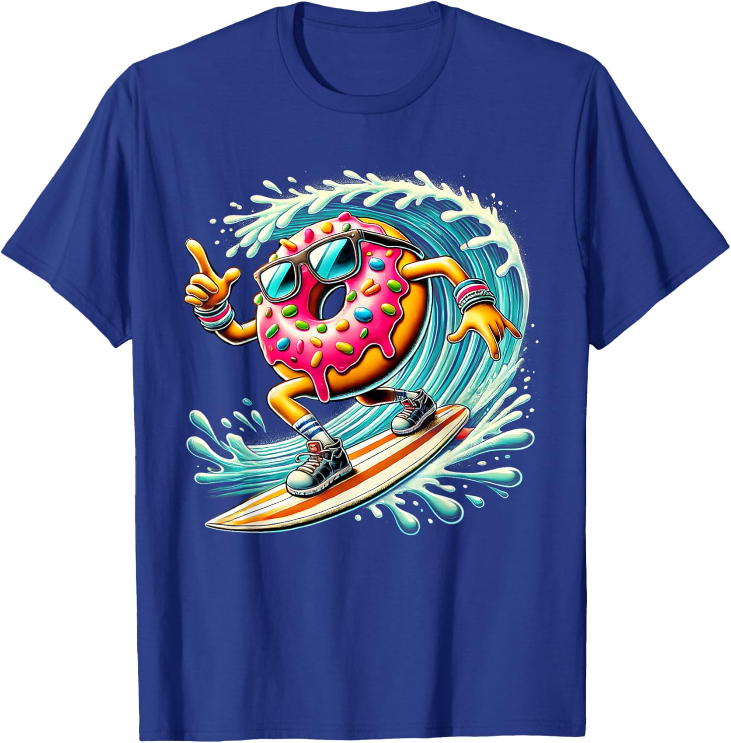 Donut Surfing T-Shirt for Surfboard Lovers - Fun Surf Style Apparel - 13