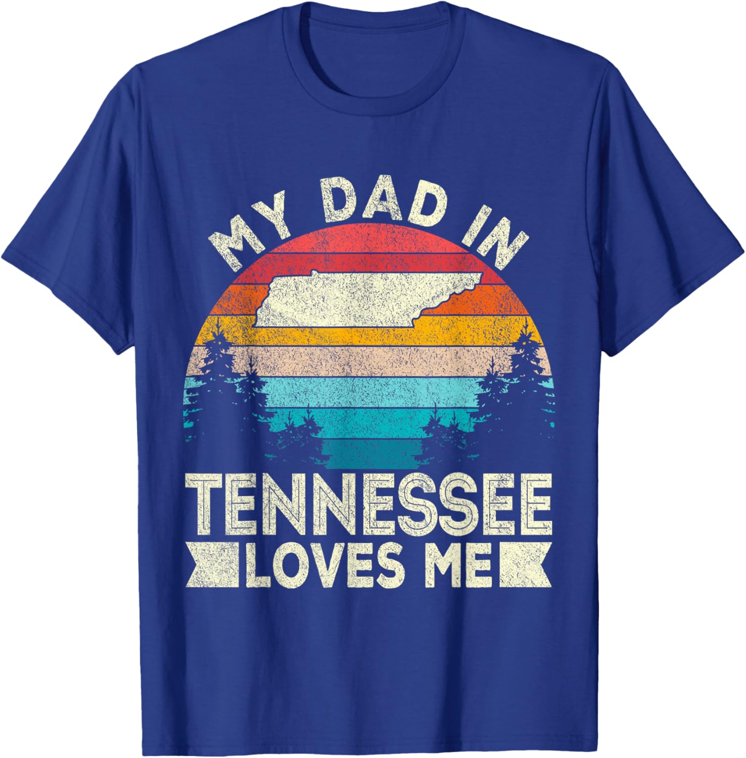 Retro Tennessee T-Shirt My Dad Loves Me Casual Gift for Dad - 2