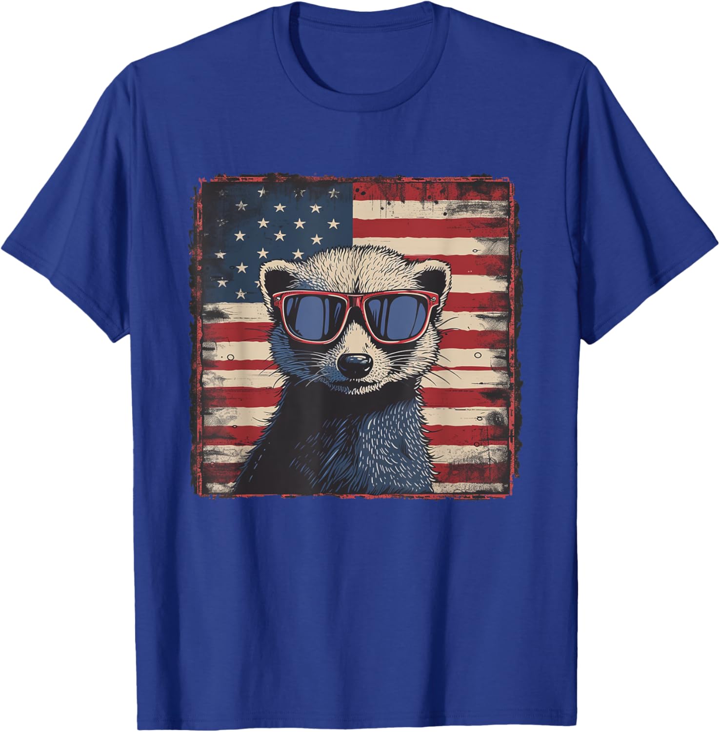 Patriotic Ferret USA Flag Shirt for 4th of July Fun Lovers - 2