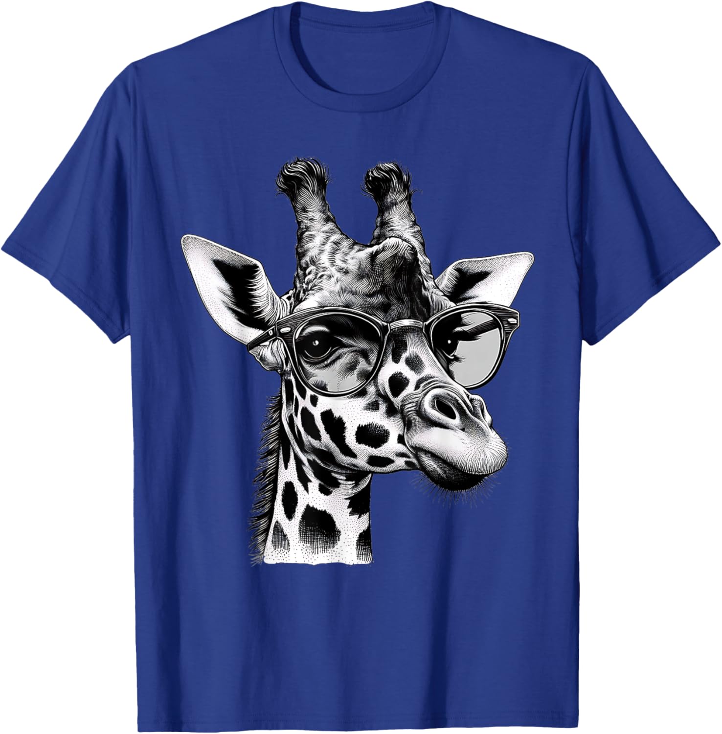 Cute Giraffe Glasses T-Shirt for Wildlife Animal Lovers and Enthusiasts - 15