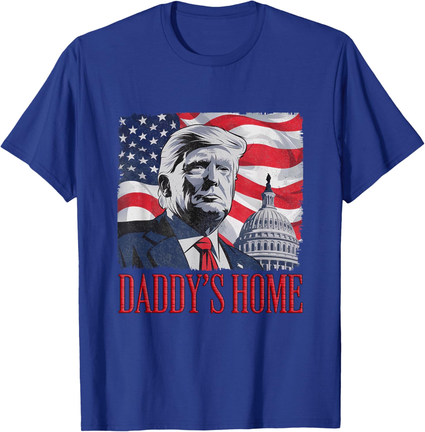 Daddy's Home Trump Tee - Unisex Black Cotton T-Shirt for Political Fans - 13