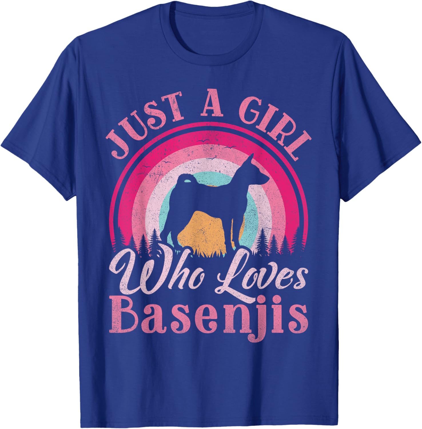 Just A Girl Who Loves Basenji Dog T-Shirt for Women and Girls - 11