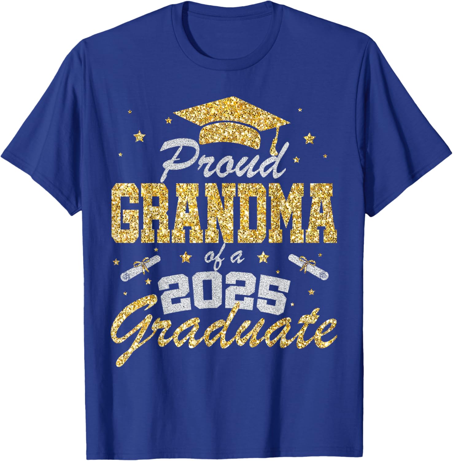 Proud Grandma of 2025 Graduate T-Shirt for Celebrating Senior Year - 17