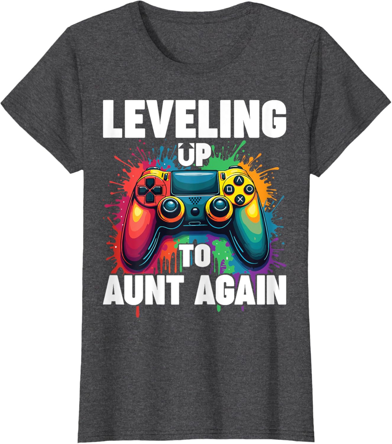 Promoted to Auntie Gender Reveal T-Shirt Leveling Up to Aunt Again - 14