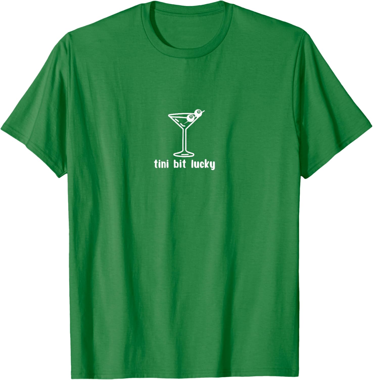 Tini Bit Lucky Funny Martini 8 Ball St. Patrick's Day T-Shirt - 2
