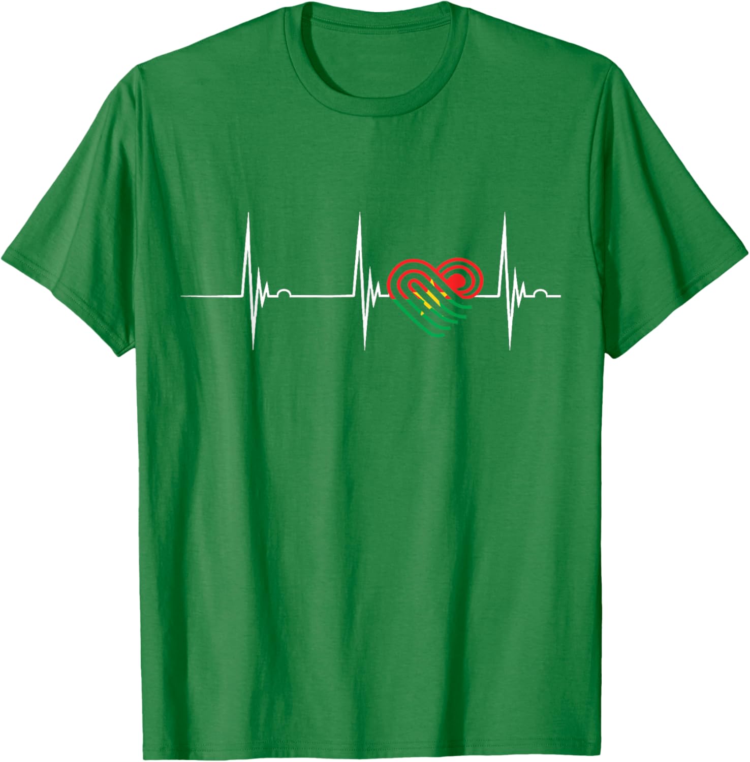 Burkina Faso Heartbeat EKG Pulse T-Shirt Celebrating Burkina Fasoan Roots - 11