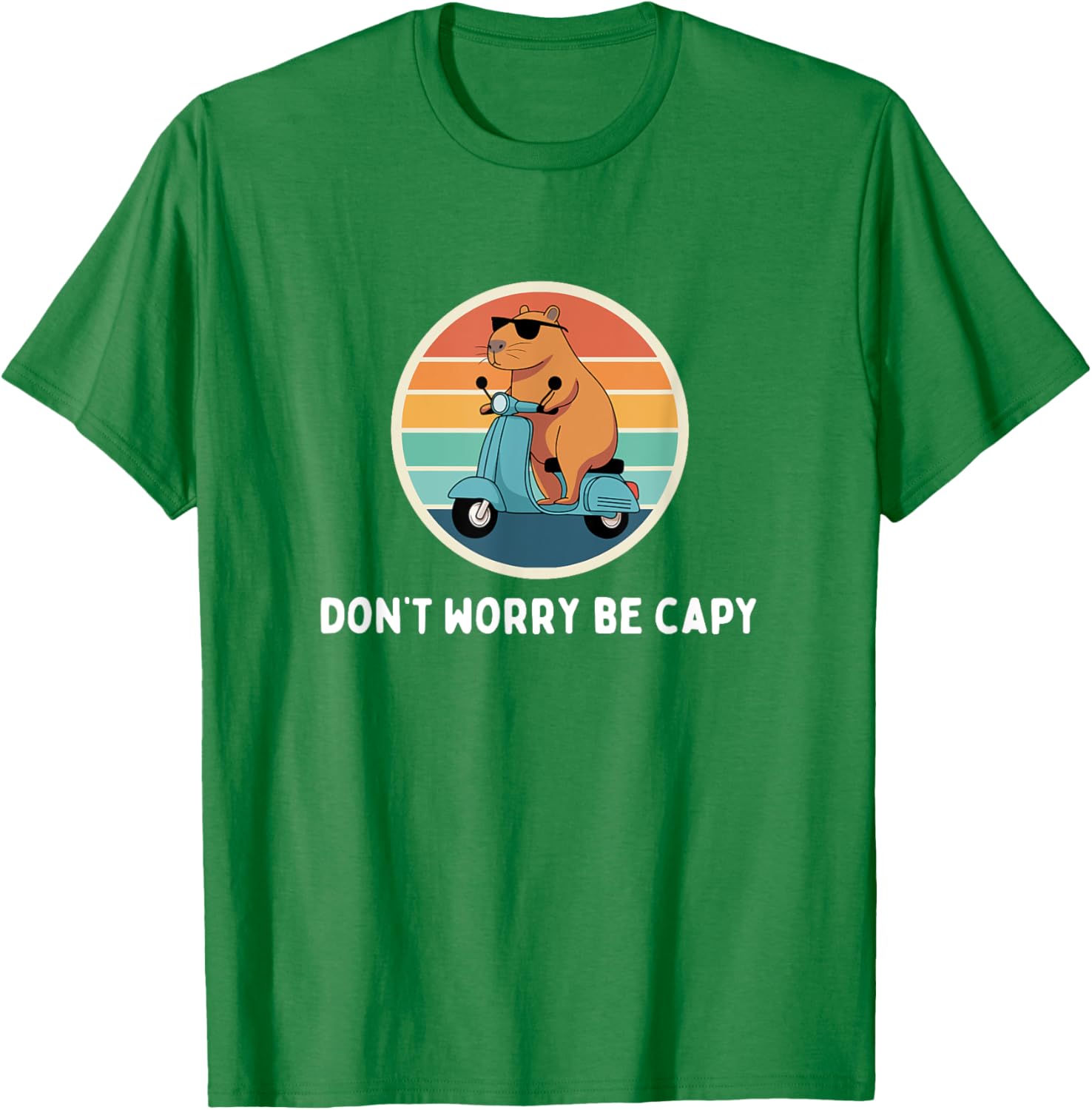 Funny Capybara T-Shirt Don't Worry Be Capy Cute Rodent Apparel - 28