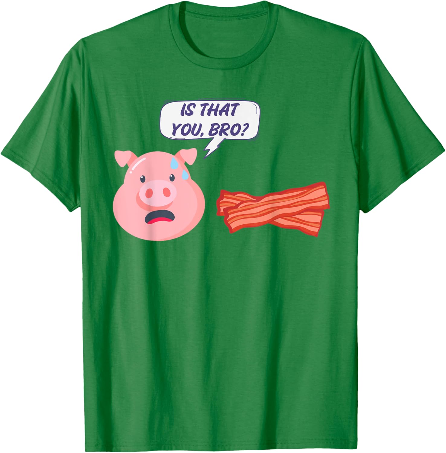 Funny Bacon Lover T-Shirt with Humorous Pig Design for Foodies - 26
