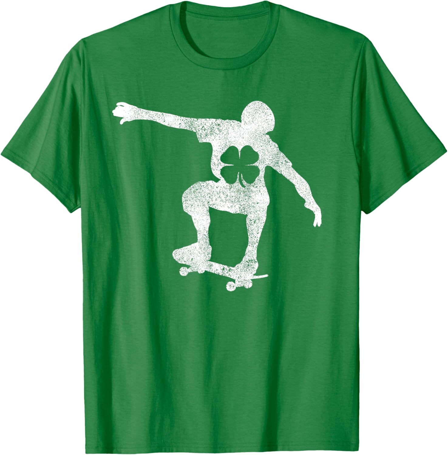 Skater's Shamrock T-Shirt for St Patrick's Day Fun and Style - 1