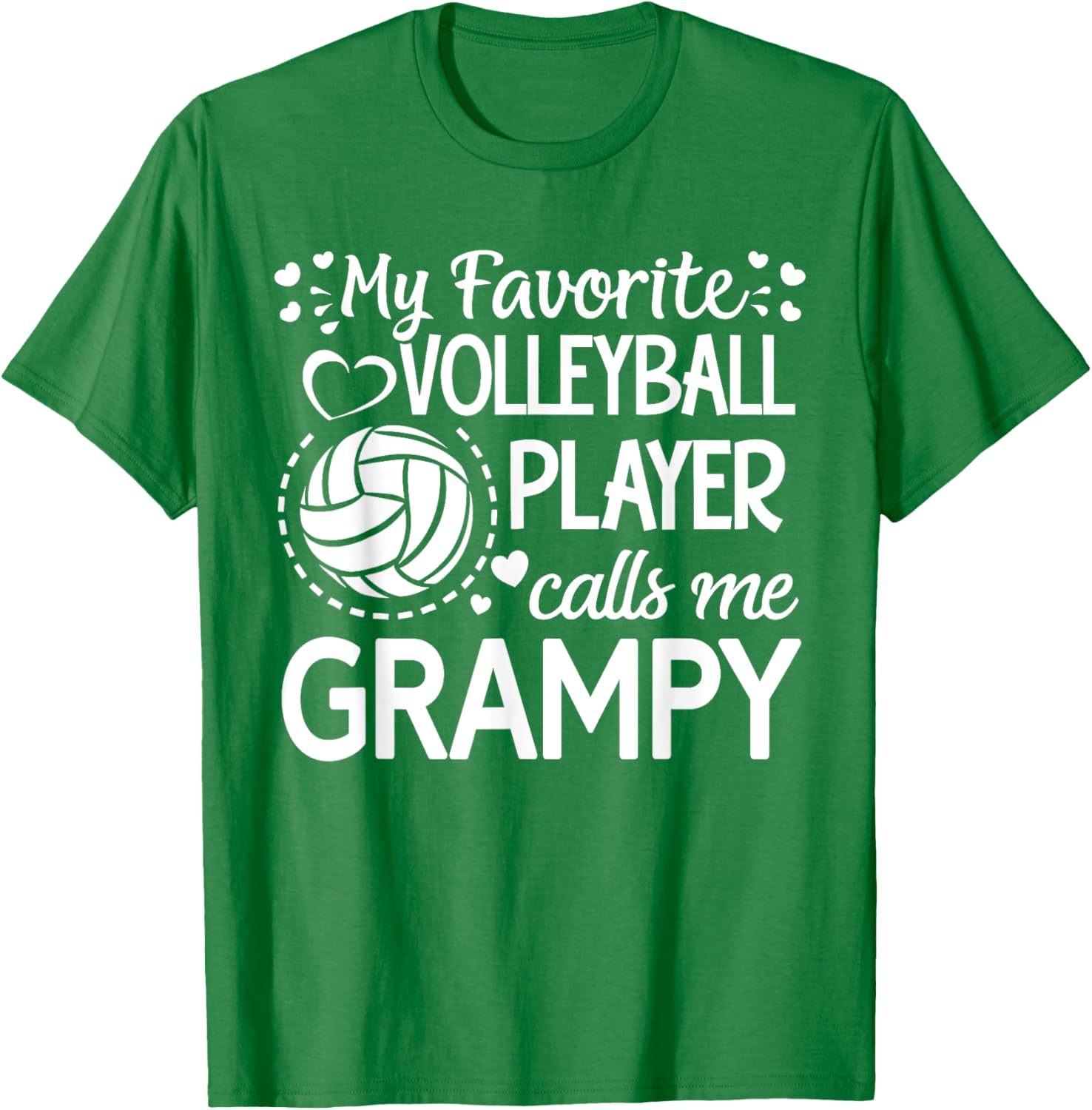 My Favorite Volleyball Player Calls Me Grampy T-Shirt for Proud Grandparents - 8