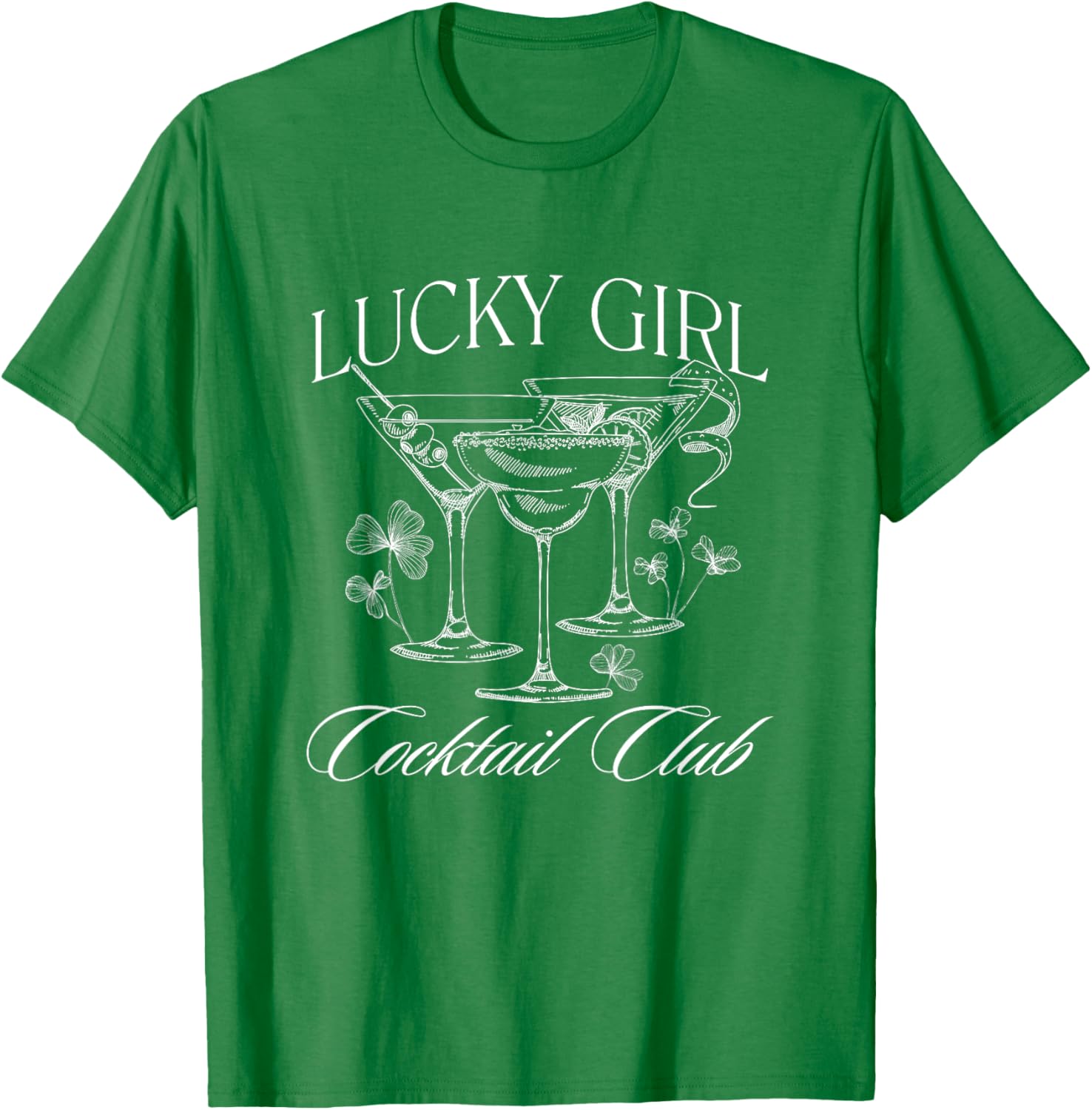 Lucky Girl St Patrick's Day Martini Margs T-Shirt for Festive Fun - 3