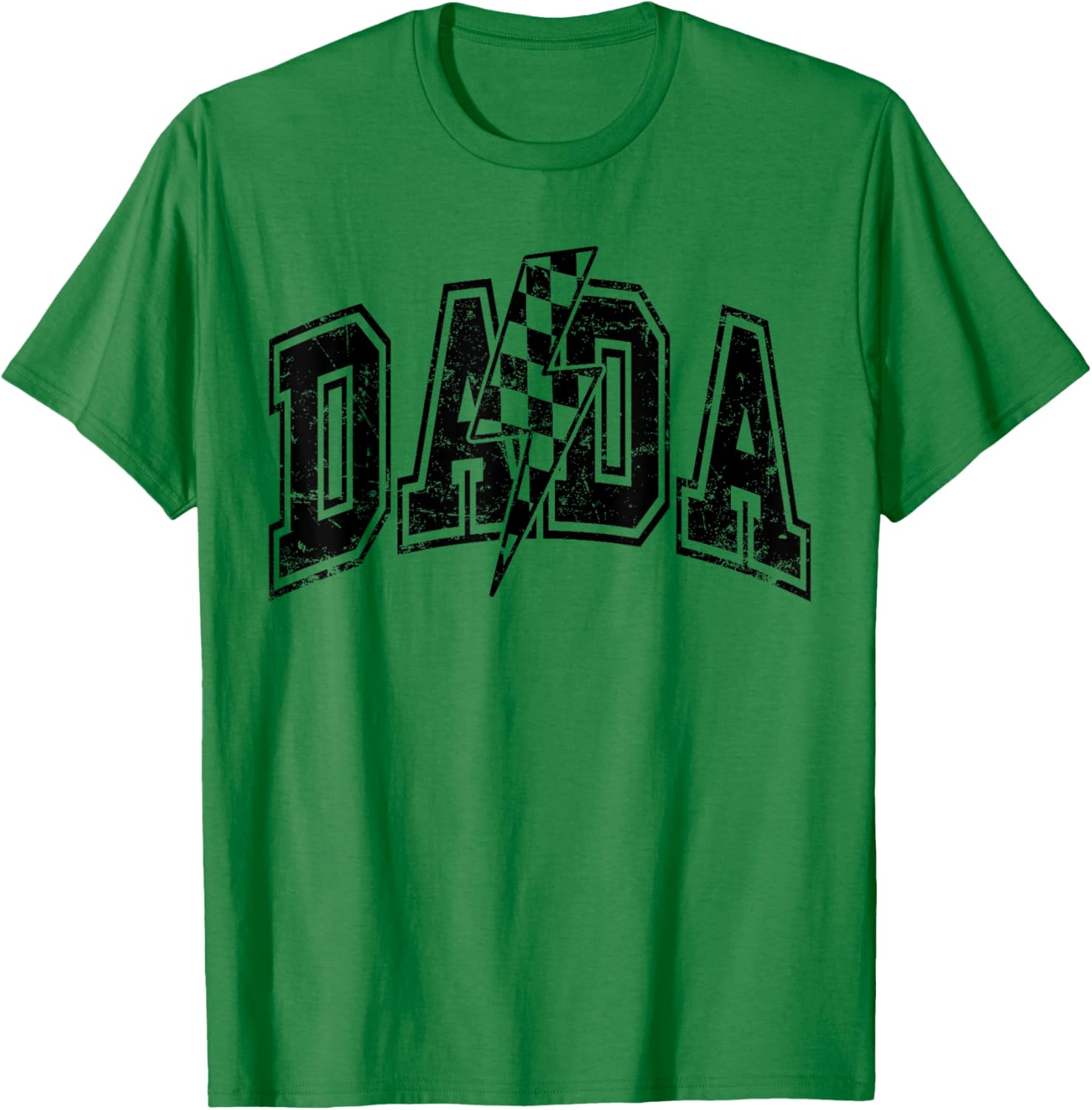Dada Lightning Checkered Father's Day T-Shirt for Dad and Grandpa - 4