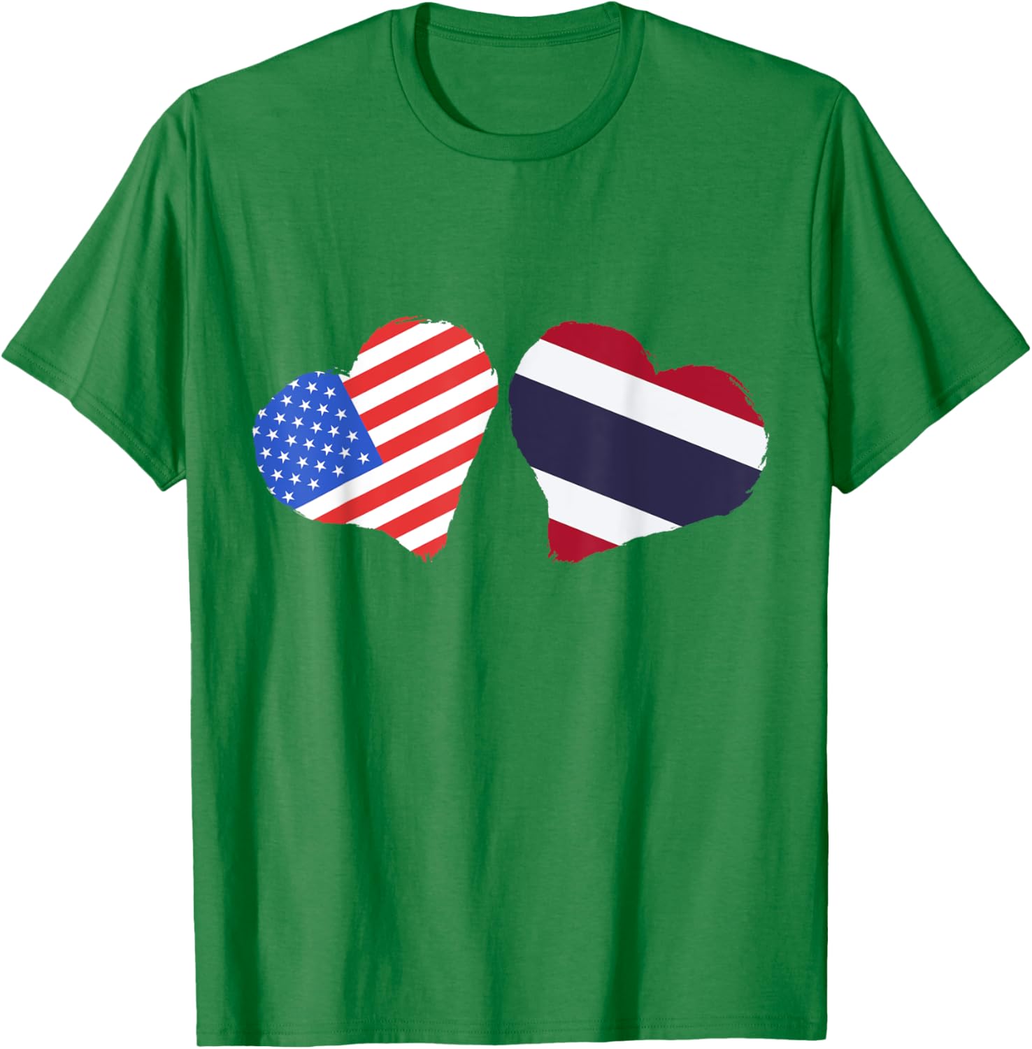 Thailand USA Heart Flag T-Shirt for Thai Roots and Pride in America - 3