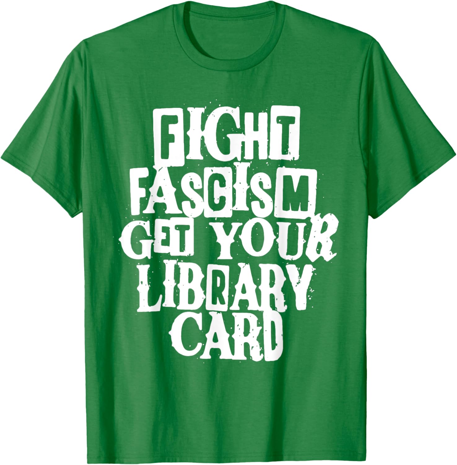 Fight Fascism Get Your Library Card T-Shirt for Book Lovers and Activists - 16