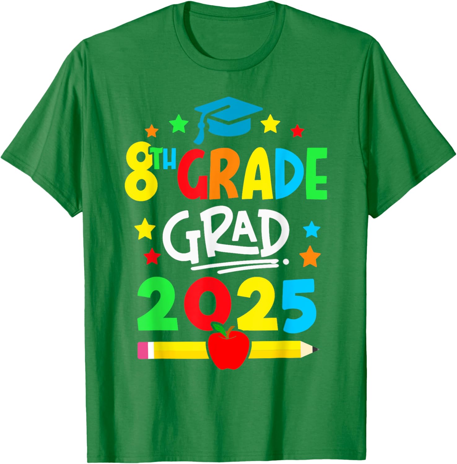 Eighth Grade Grad 2025 T-Shirt for Middle School Graduates - 12