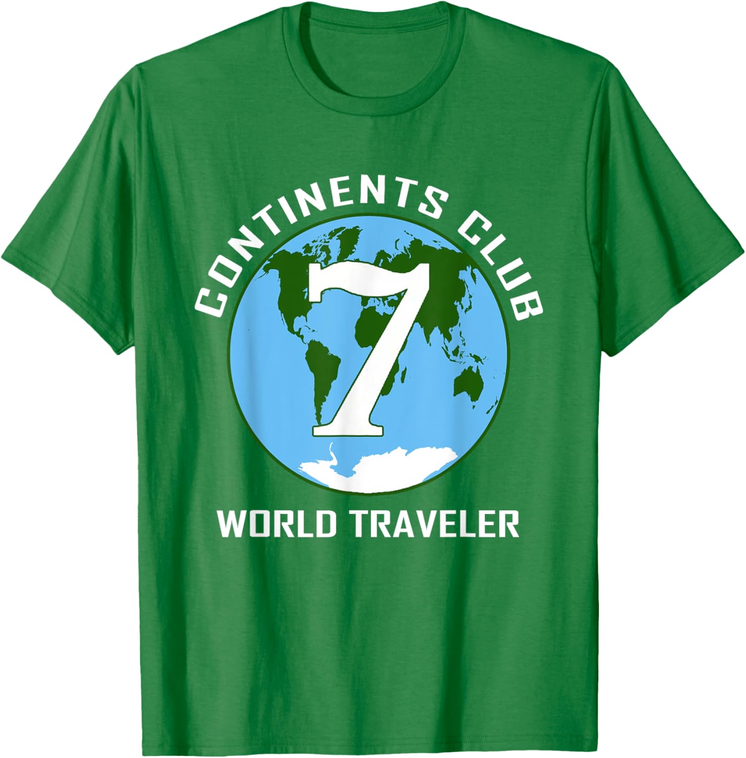 7 Continents World Traveler Club Double-Sided T-Shirt for Adventurers - 2