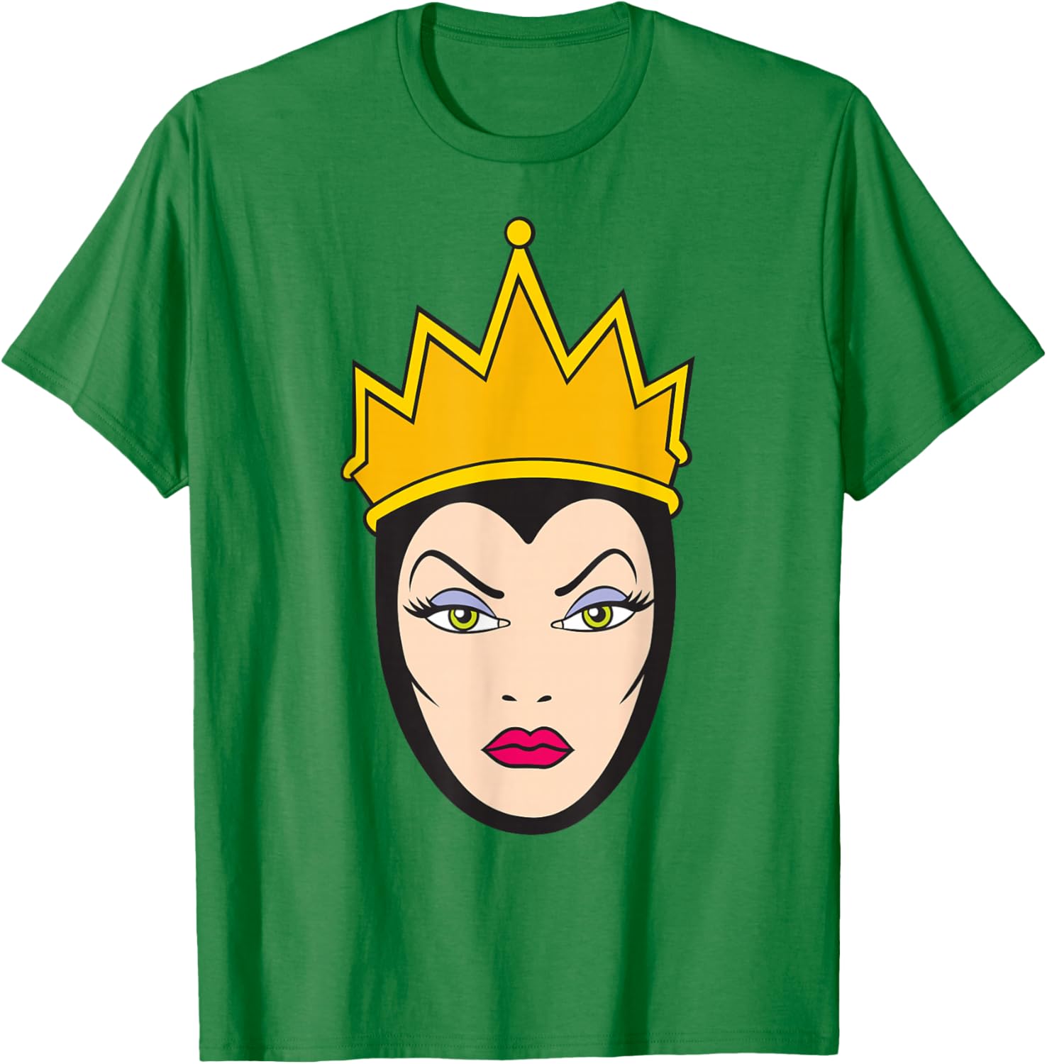 Disney Villains Evil Queen Big Face T-Shirt for Snow White Fans - 13