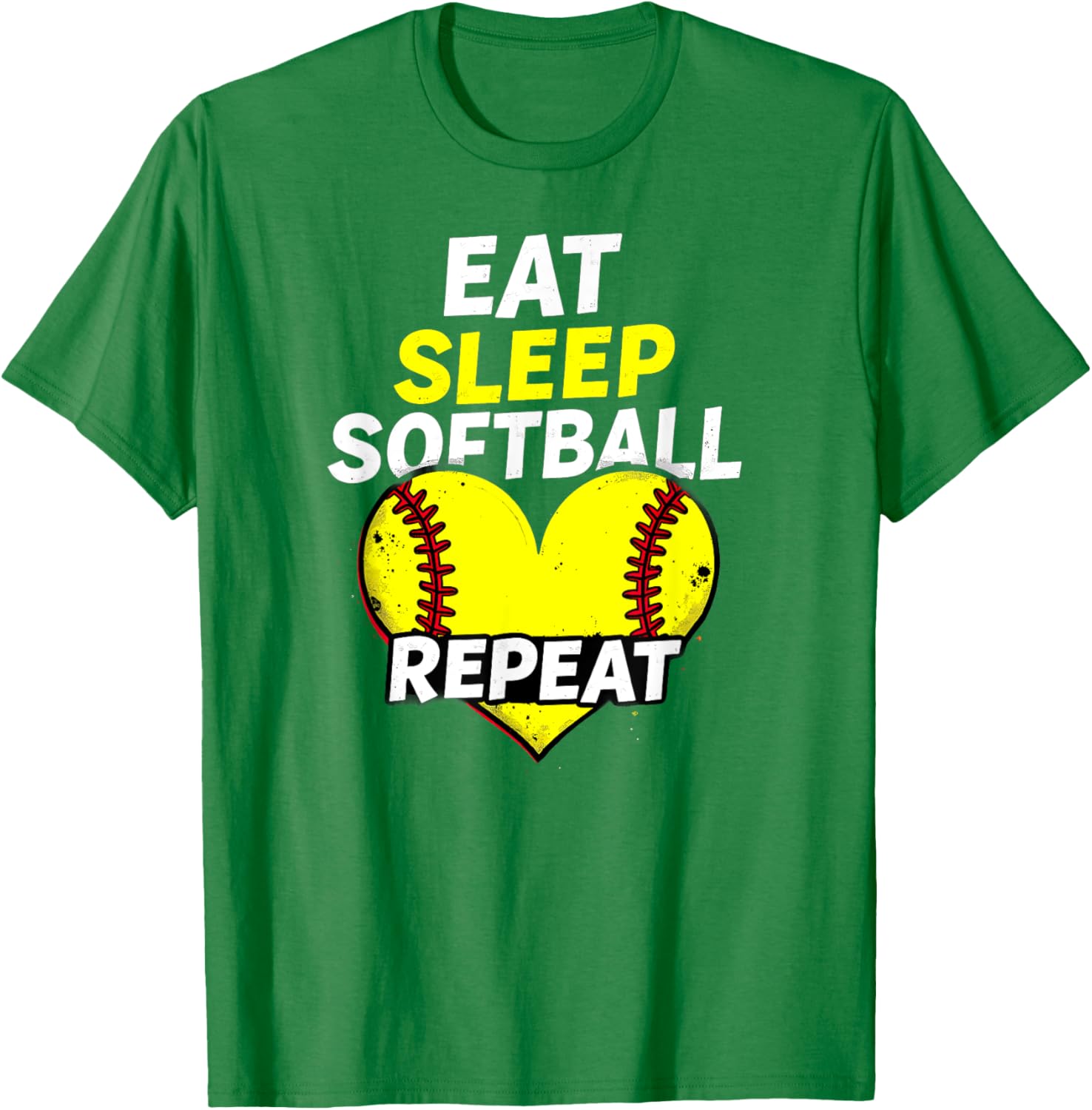 Eat Sleep Softball Repeat Girls T-Shirt Fun Sports Apparel for Fans - 14