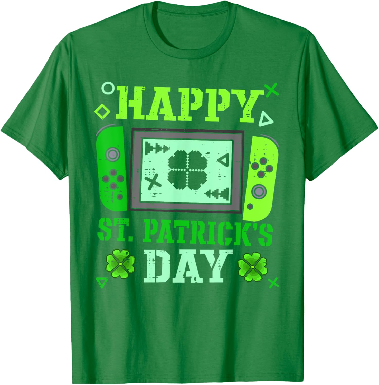 Happy St Patrick's Day Lucky Gamer T-Shirt for Boys and Men - 8