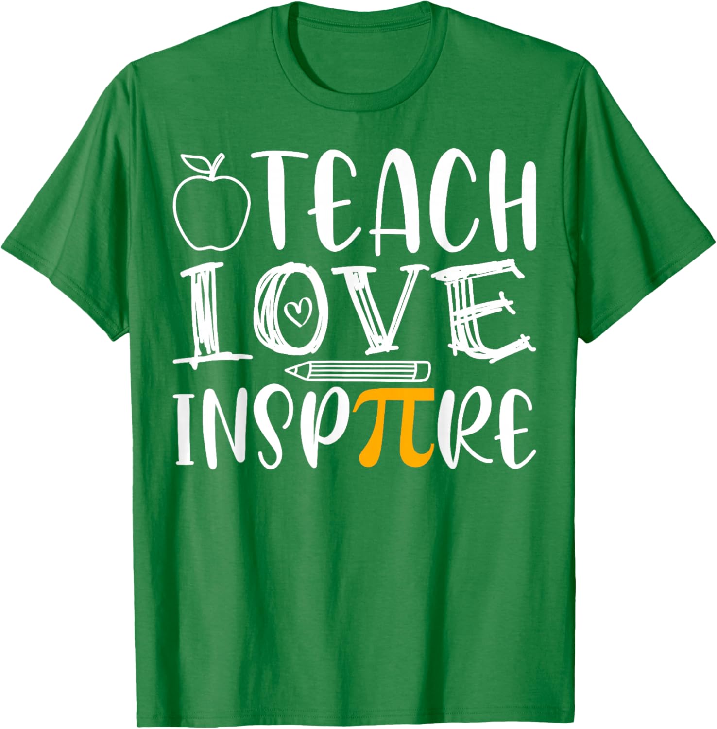 Teach Love Inspire Pi Day Math Teacher T-Shirt for Mathematicians - 1