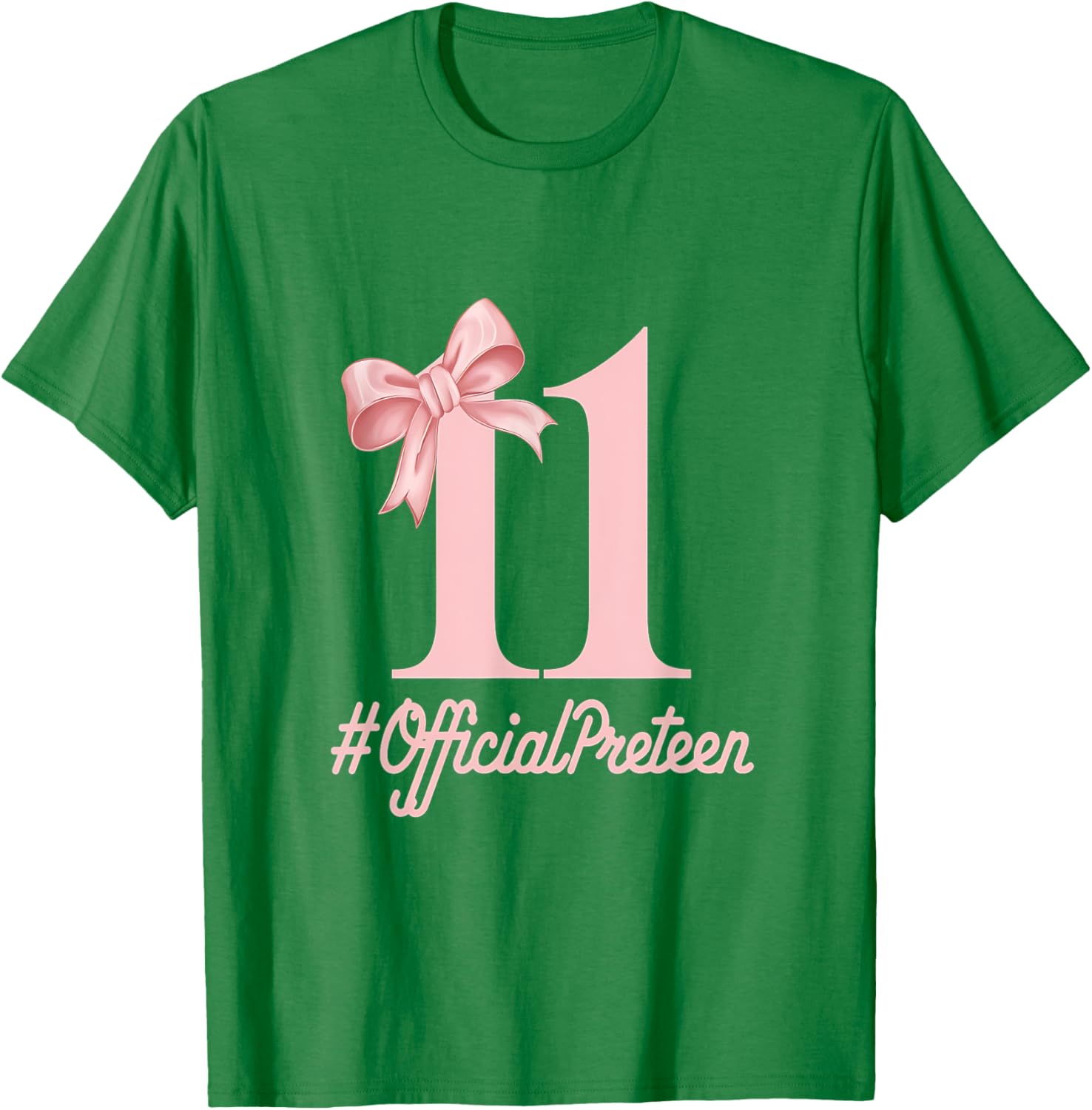 Stylish Pink Coquette Bow T-Shirt for 11 Year Old Birthday Girls - 17