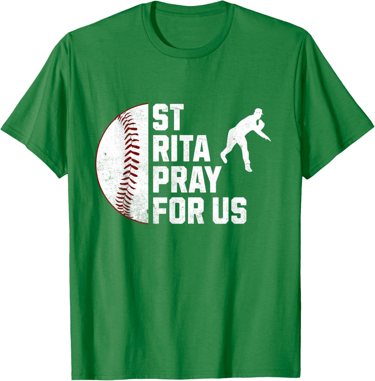 St Rita of Cascia Baseball Pitcher Patron Saint T-Shirt for Prayer Warriors - 17