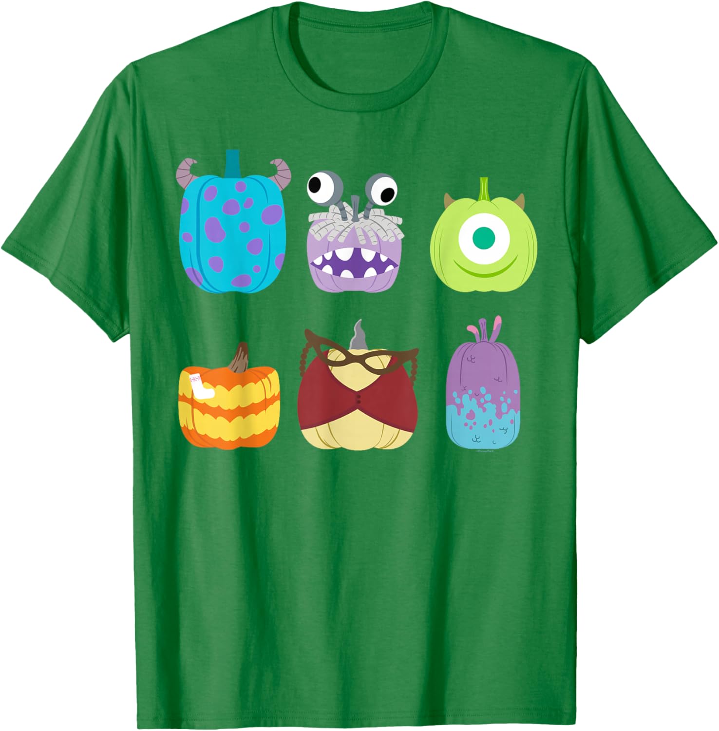 Disney Pixar Monsters Inc Halloween Pumpkin Grid T-Shirt for Kids and Adults - 13