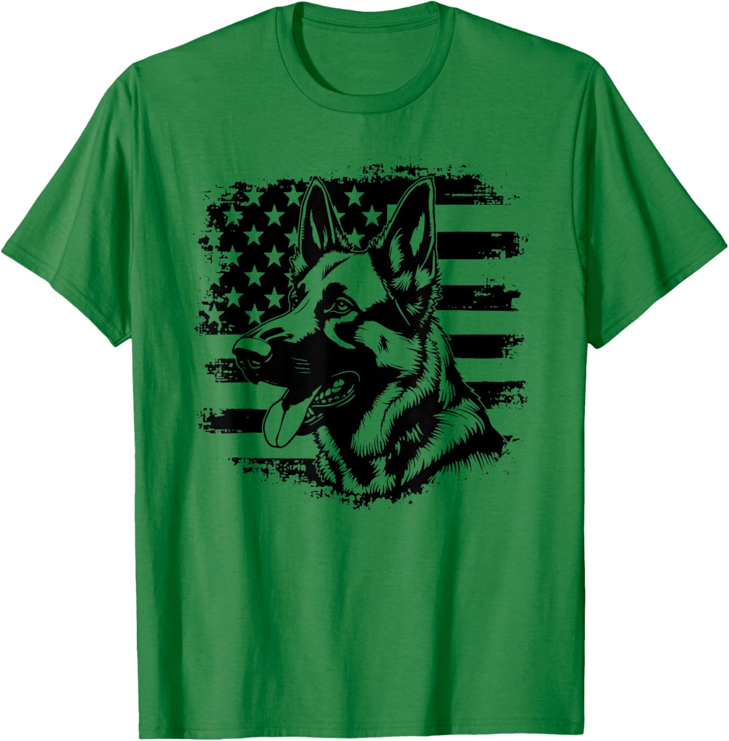 Patriotic German Shepherd USA Flag Sunglasses T-Shirt for 4th of July - 3