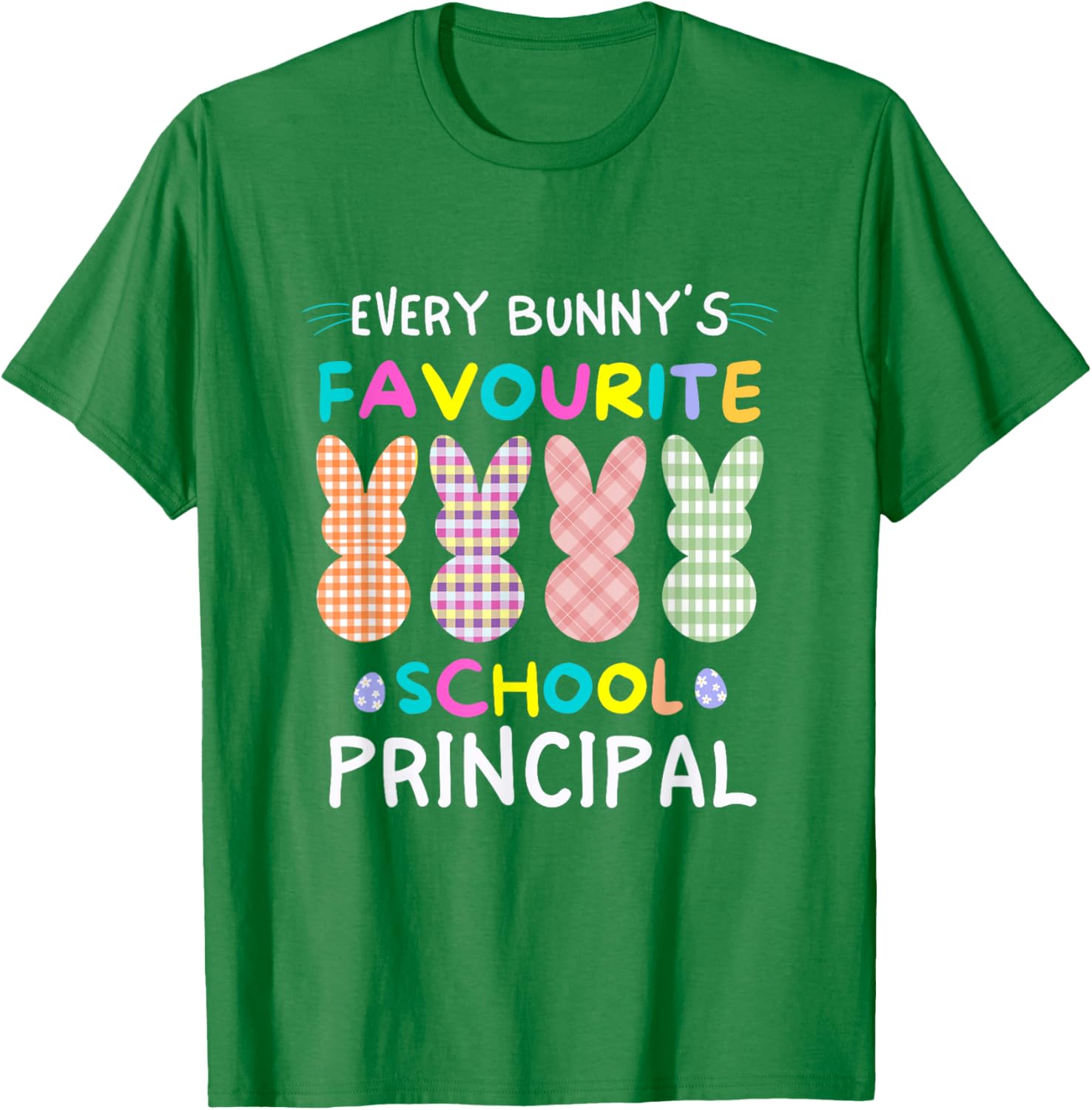 Every Bunny's Favorite Principal Easter Egg Hunt T-Shirt for Fun Celebrations - 3