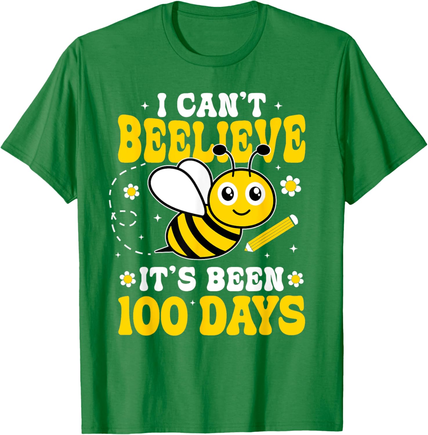 Cute Bee 100 Days of School T-Shirt for Kids Fun School Celebration - 11