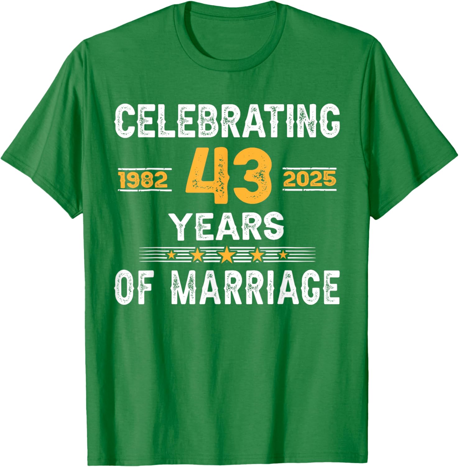 43rd Wedding Anniversary T-Shirt for Couples Married Since 1982 - 3