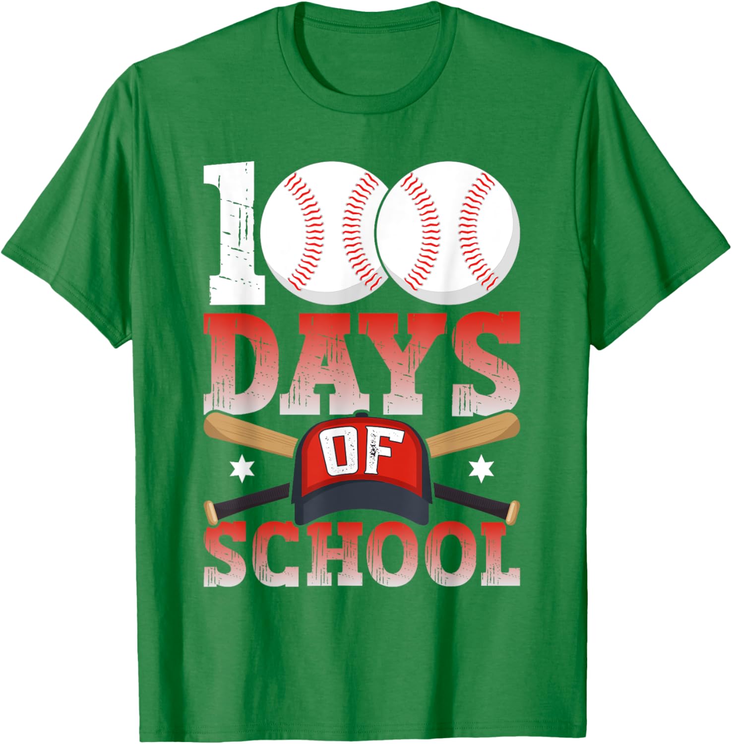 100 Days of School Baseball T-Shirt for Kids Boys Fun 100th Day Celebration - 3