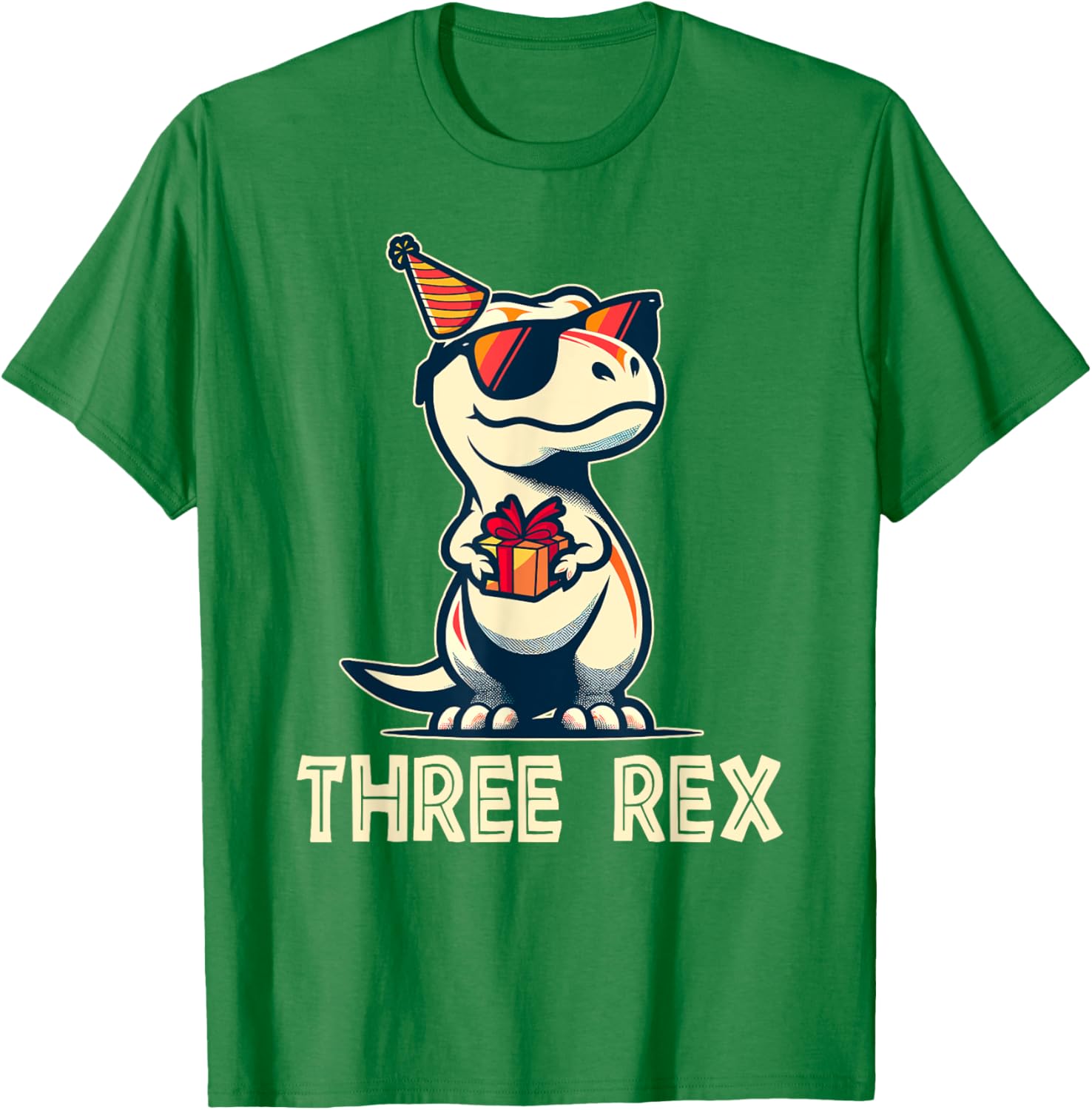Adorable 3 Rex Dinosaur Birthday T-Shirt for Boys and Girls - 6