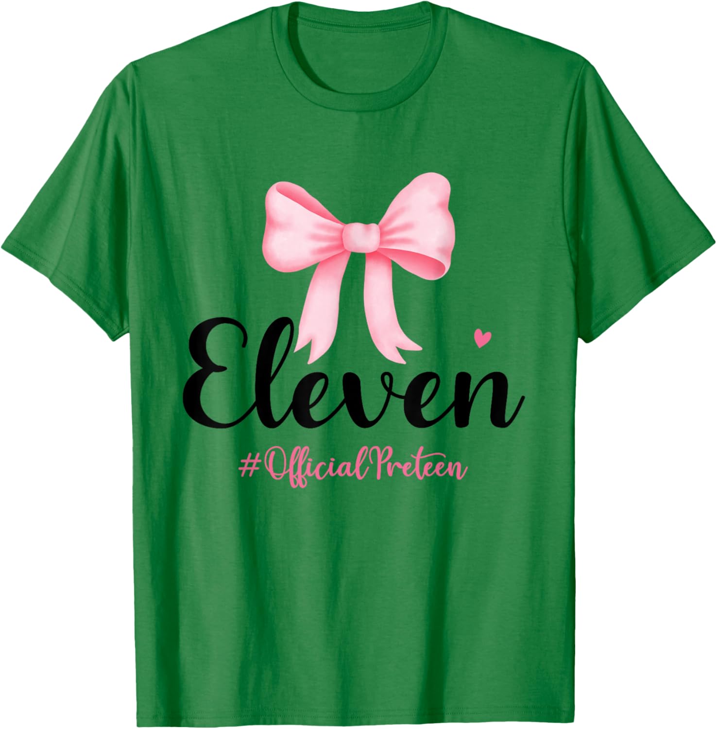 Birthday Girl Pink Coquette Bow T-Shirt for 11 Year Olds Aesthetic Style - 8
