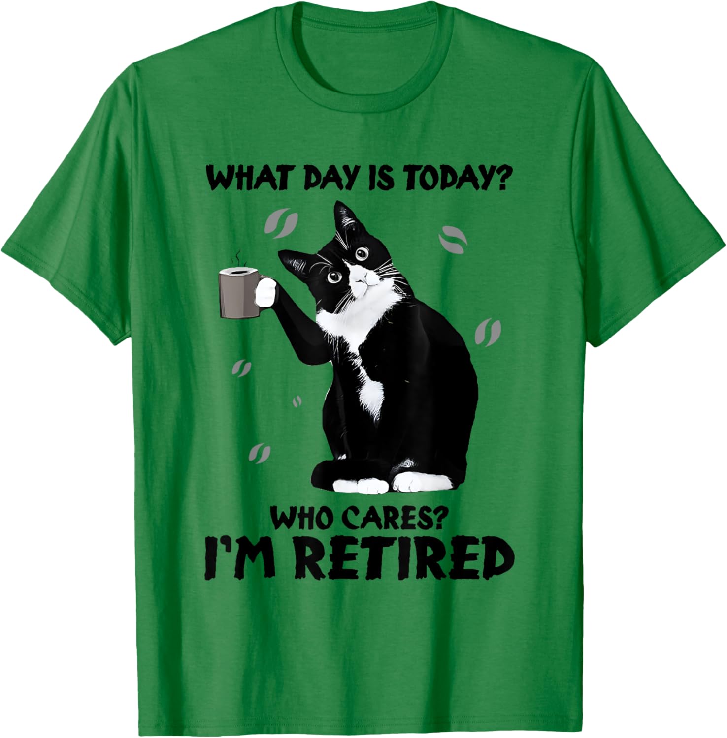 Funny Retired Cat Lover Coffee T-Shirt for Men and Women - 14