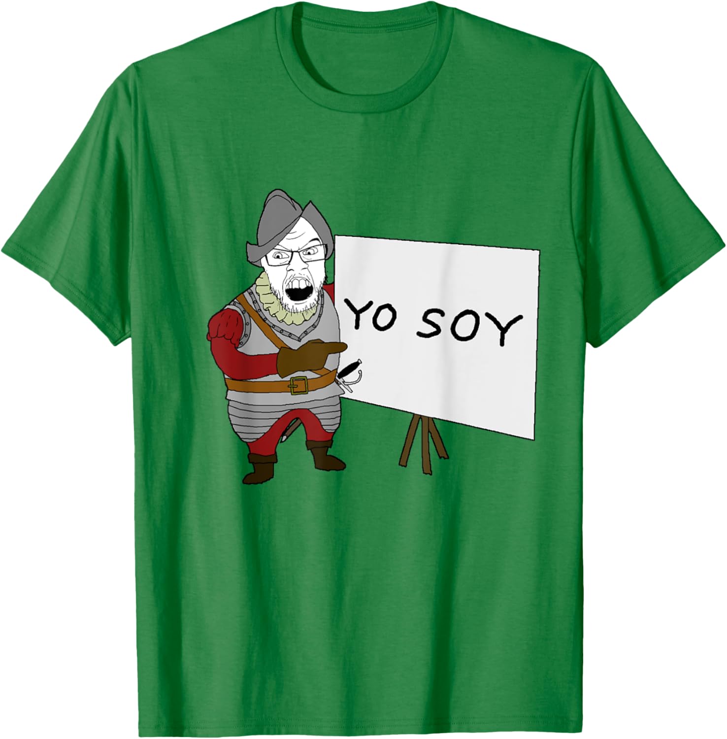 Soyjak Conquistador Wojak Soyboy T-Shirt for Spanish Teachers - 25