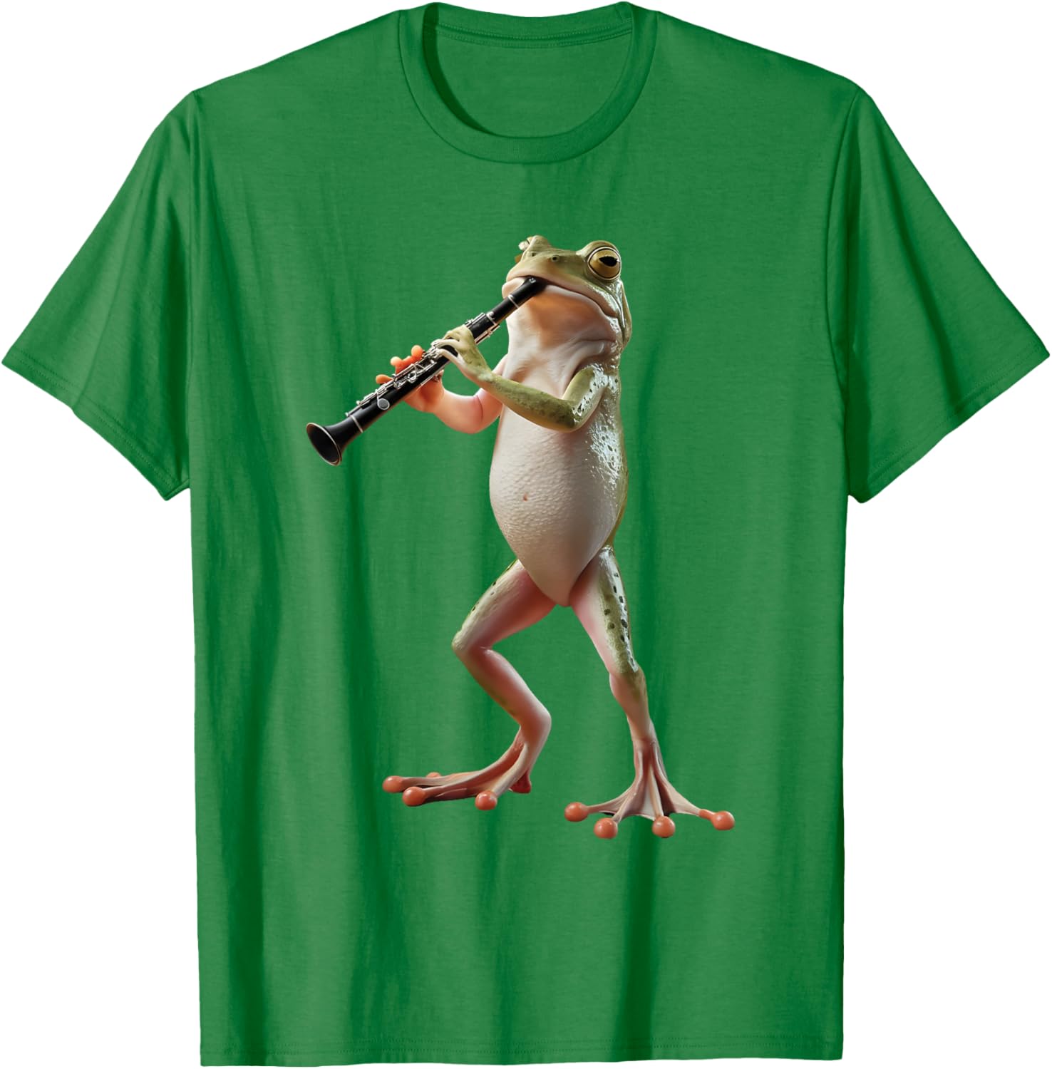Cute Frog Playing Clarinet T-Shirt for Music Lovers and Nature Fans - 9
