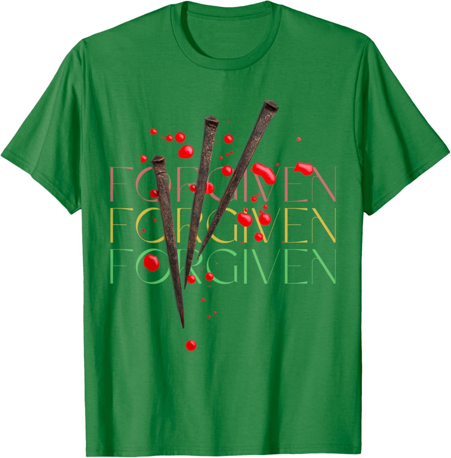 Forgiven Love Jesus T-Shirt Faith Graphic Tee for Christians - 26