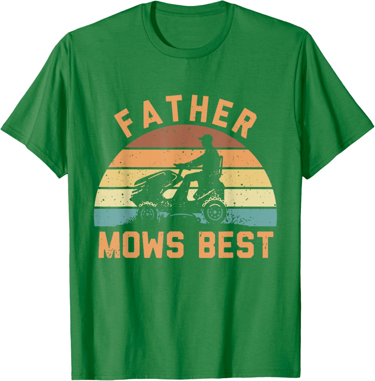 Father Mows Best Funny Retro Dad T-Shirt for Mowing Enthusiasts - 16