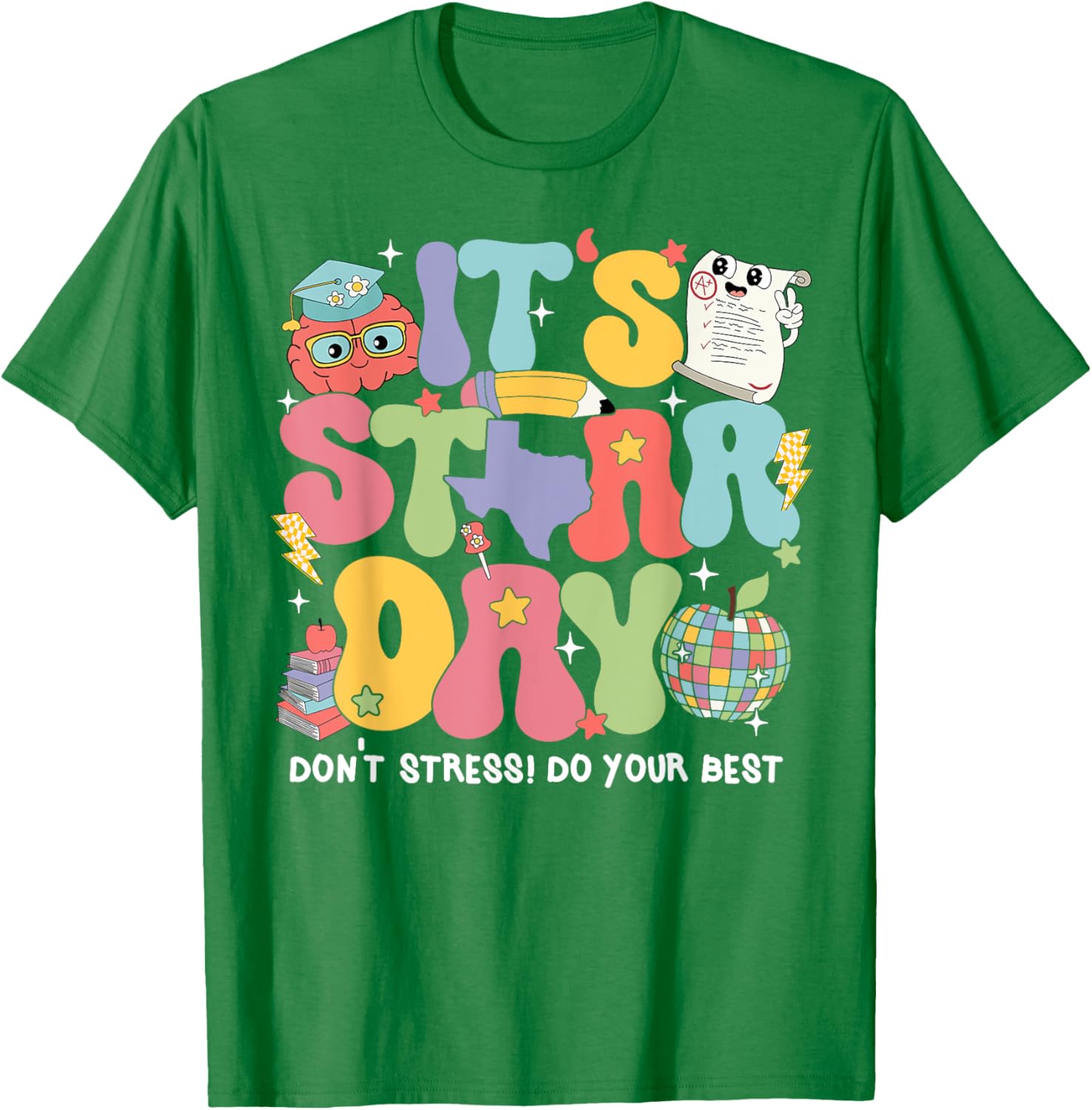 Test Day Groovy STaAR Day Don't Stress T-Shirt for Students - 3