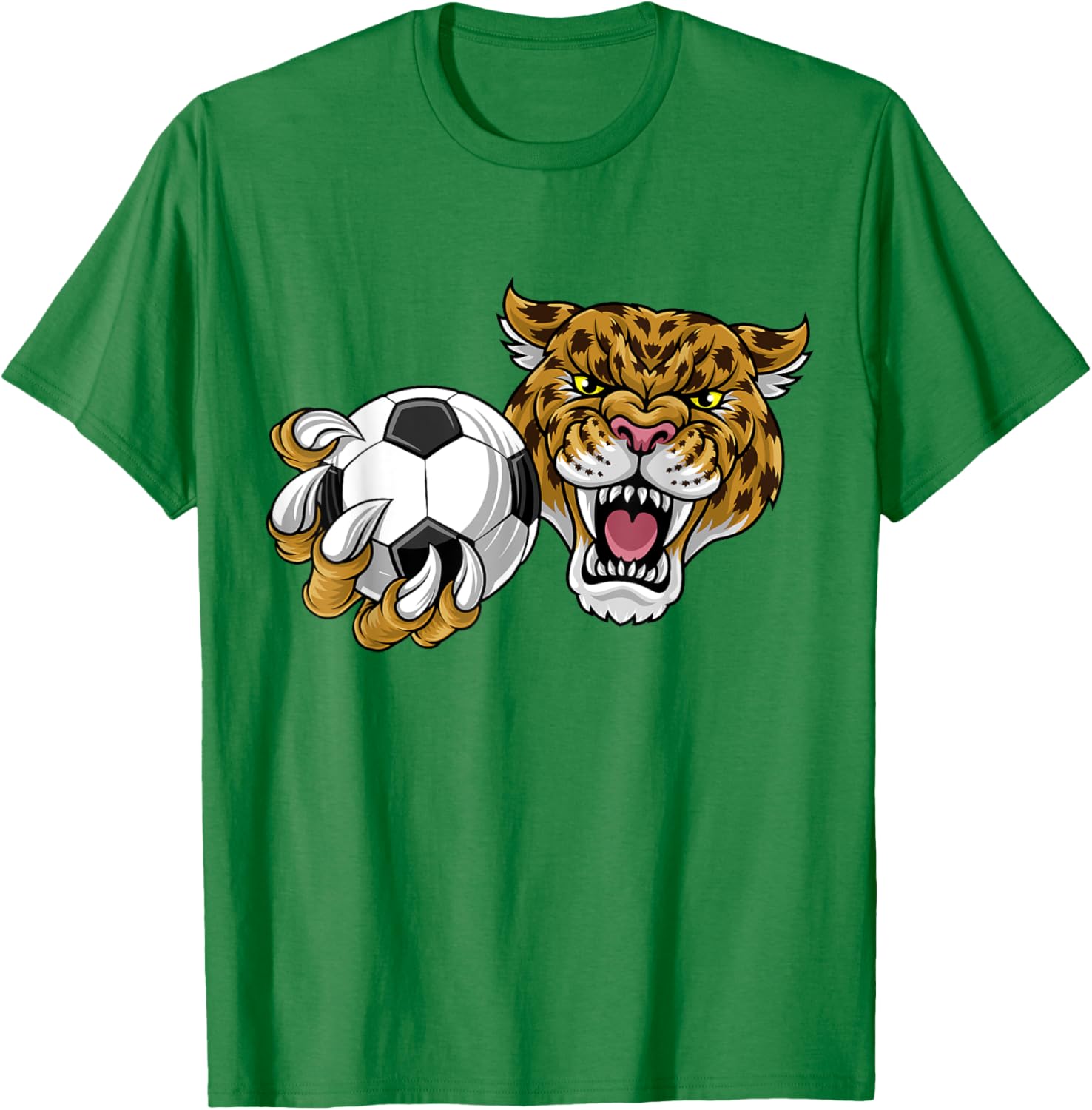 Jaguar Leopard Cheetah Soccer Ball Cartoon Character T-Shirt for Kids - 9