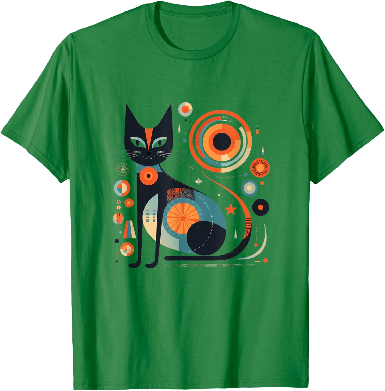 Vintage Retro Atomic Cat T-Shirt for Men, Women, and Kids - 8