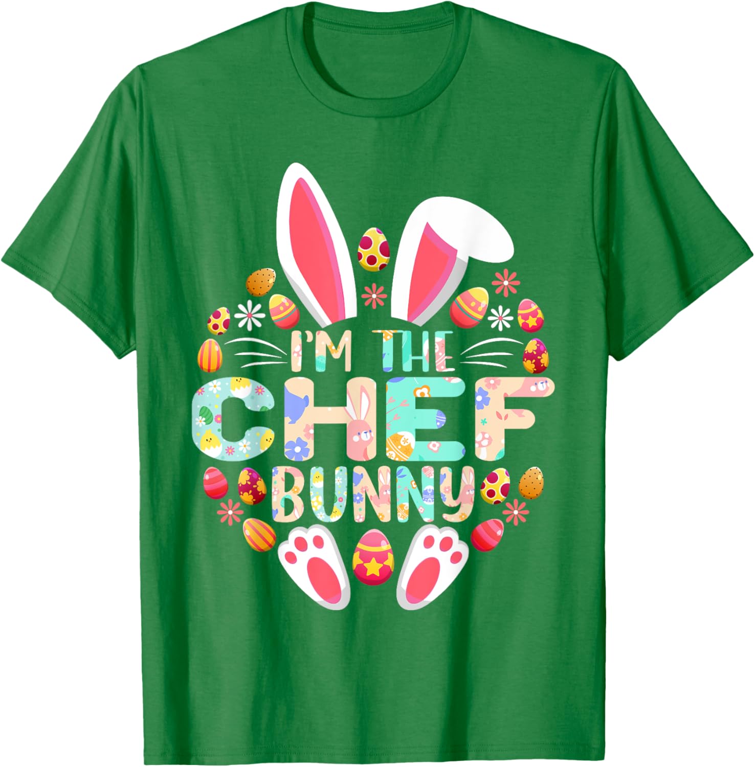 Funny Easter Family Matching T-Shirt I'm The Chef Bunny Design - 18