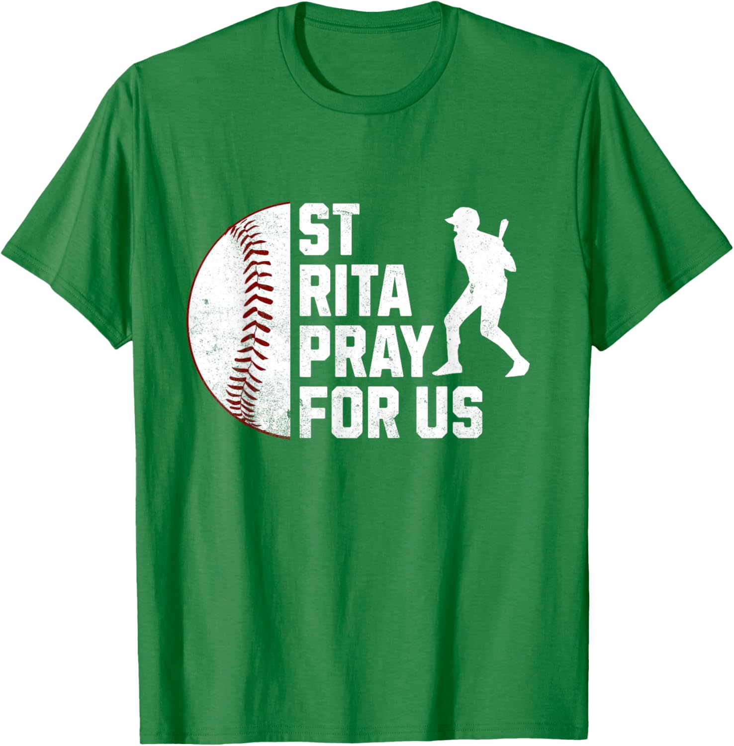 St Rita of Cascia Baseball Batter Patron Saint T-Shirt for Sports Lovers - 3