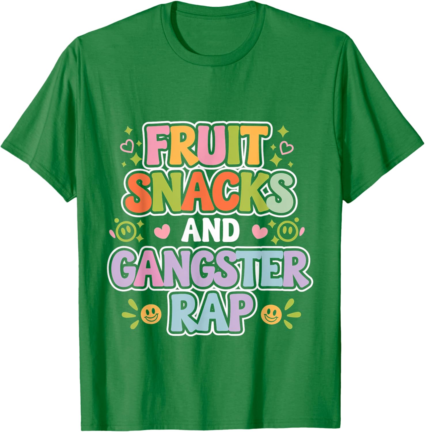 Fun Fruit Snacks and Gangster Rap Kid-Friendly Humor T-Shirt for Kids - 15
