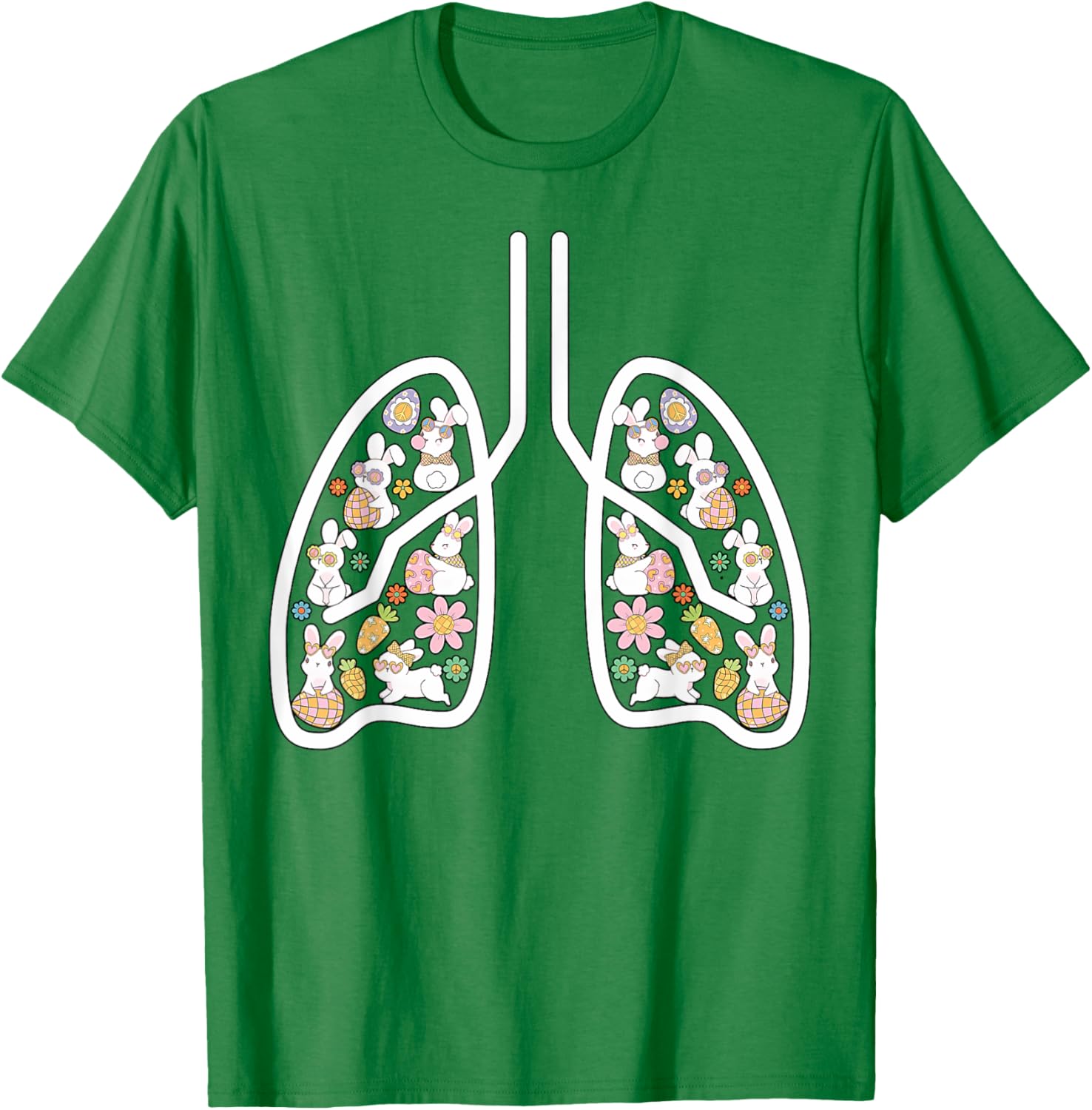 Respiratory Therapist Easter Lungs Nurse T-Shirt for Pulmonologists - 4