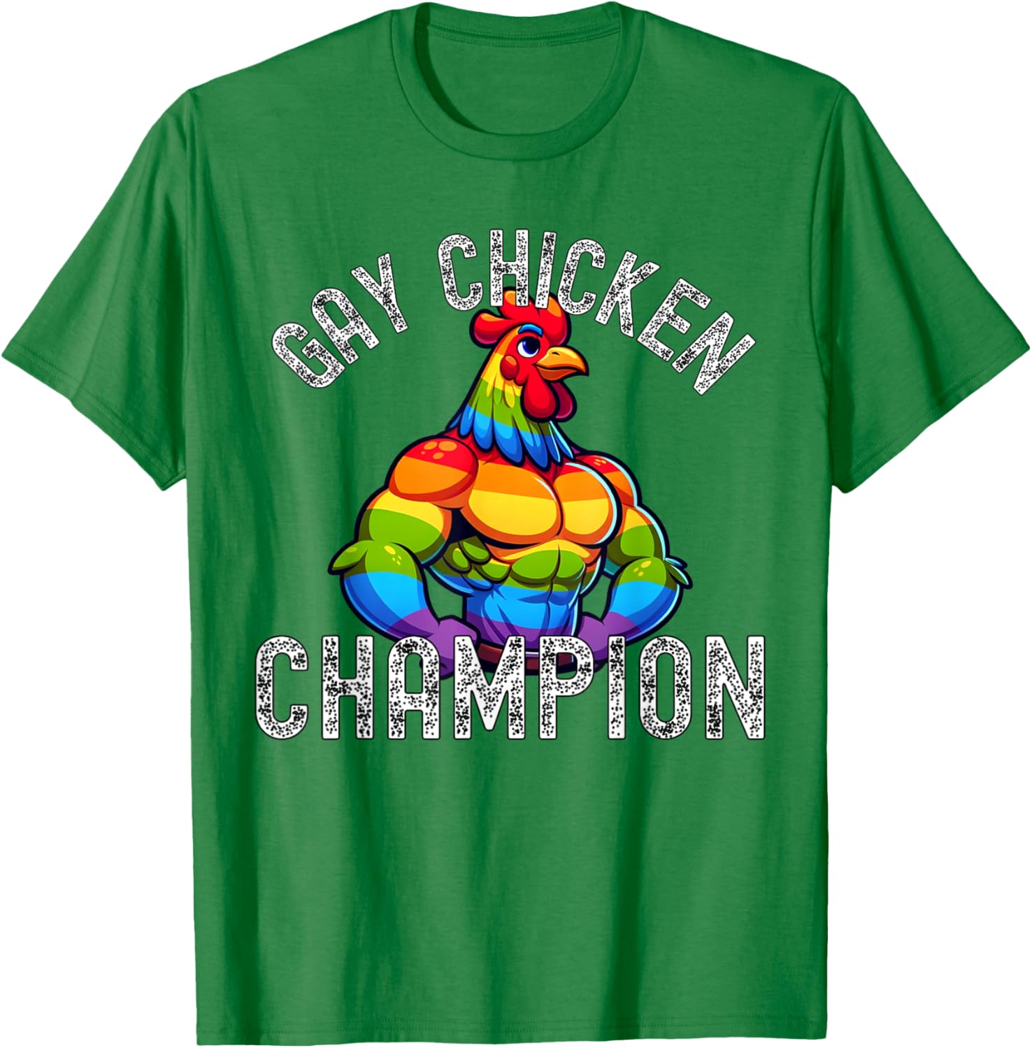 Gay Chicken Champion T-Shirt Fun Pride Apparel for LGBTQ+ Enthusiasts - 16