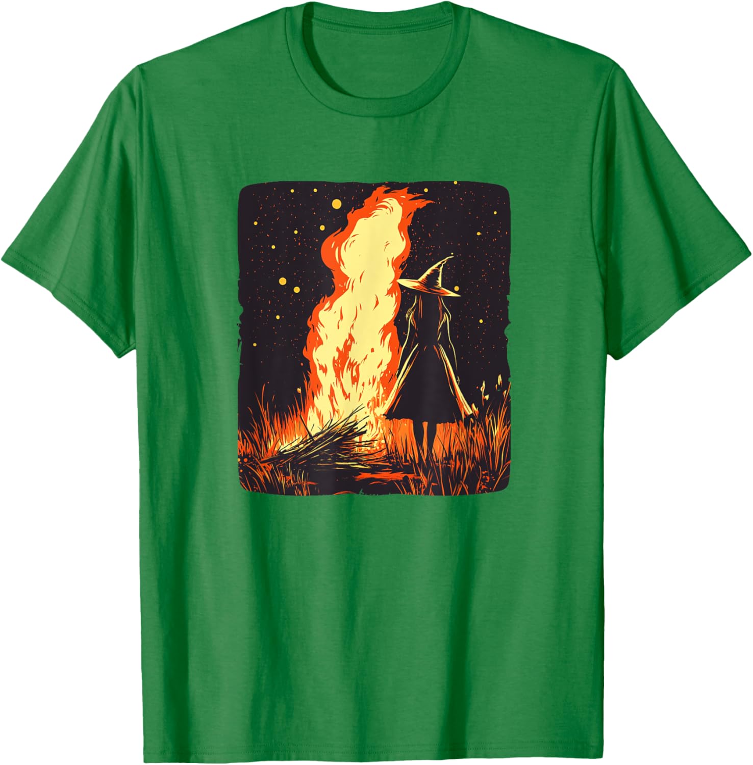 Spellbinding Witch and Bonfire Magic T-Shirt for Enchanting Nights - 25