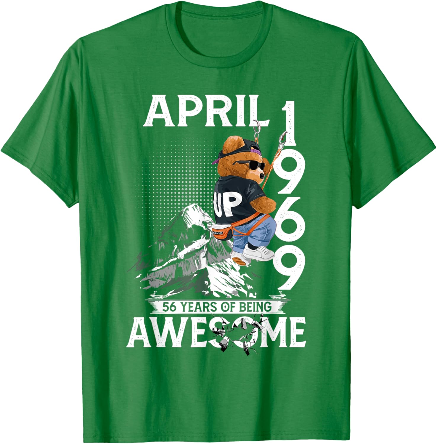 56th Birthday Bear T-Shirt for Real Legends Born April 1969 - 1